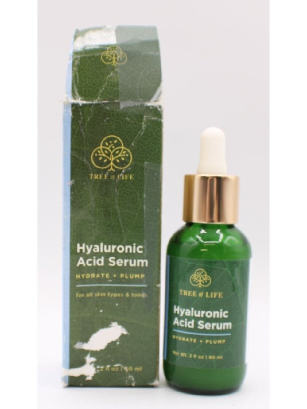 NEW Tree Of Life Hyaluronic Acid Serum 2 floz Hydrate & Plump For All Skin Types